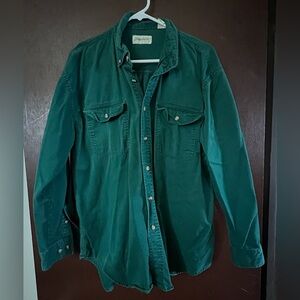St John’s Bay Green Button-Up Shirt L